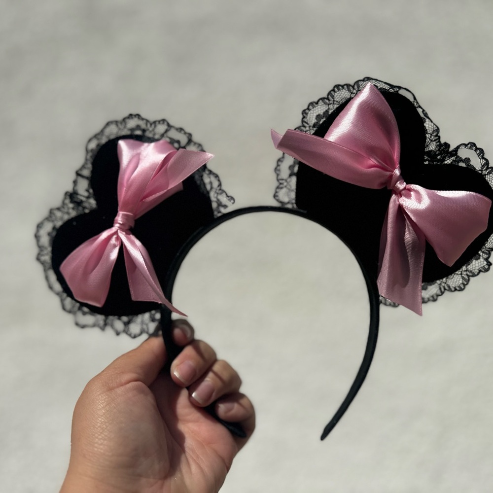 Black and Pink Disney Ears